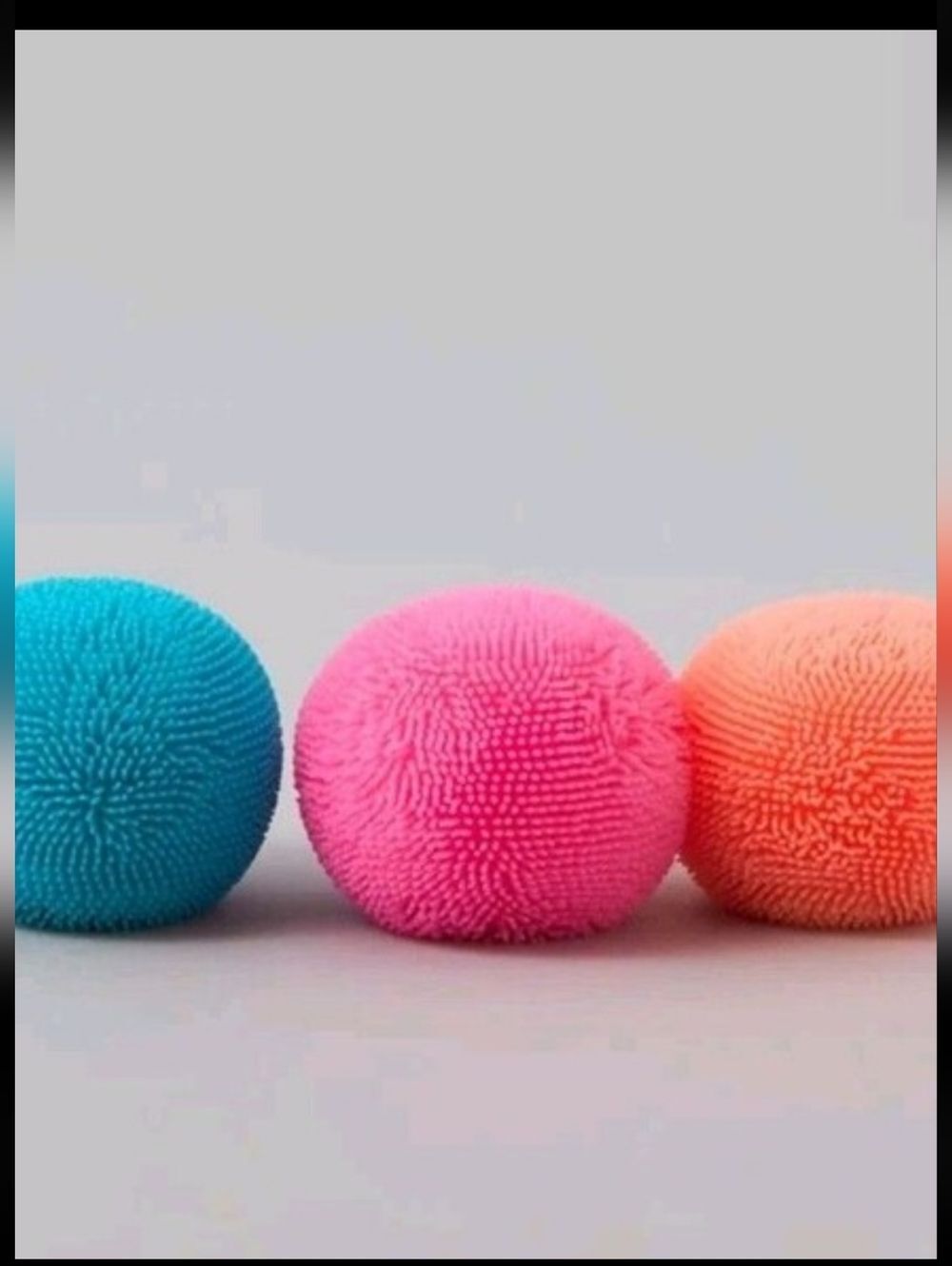 needoh teenie fuzzball Velvet Squeeze Squishy Toy 3-pack [ Random Color] - Picture 2 of 2
